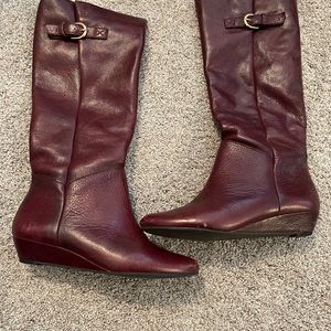 Steve Madden burgundy leather boots size 8.5
